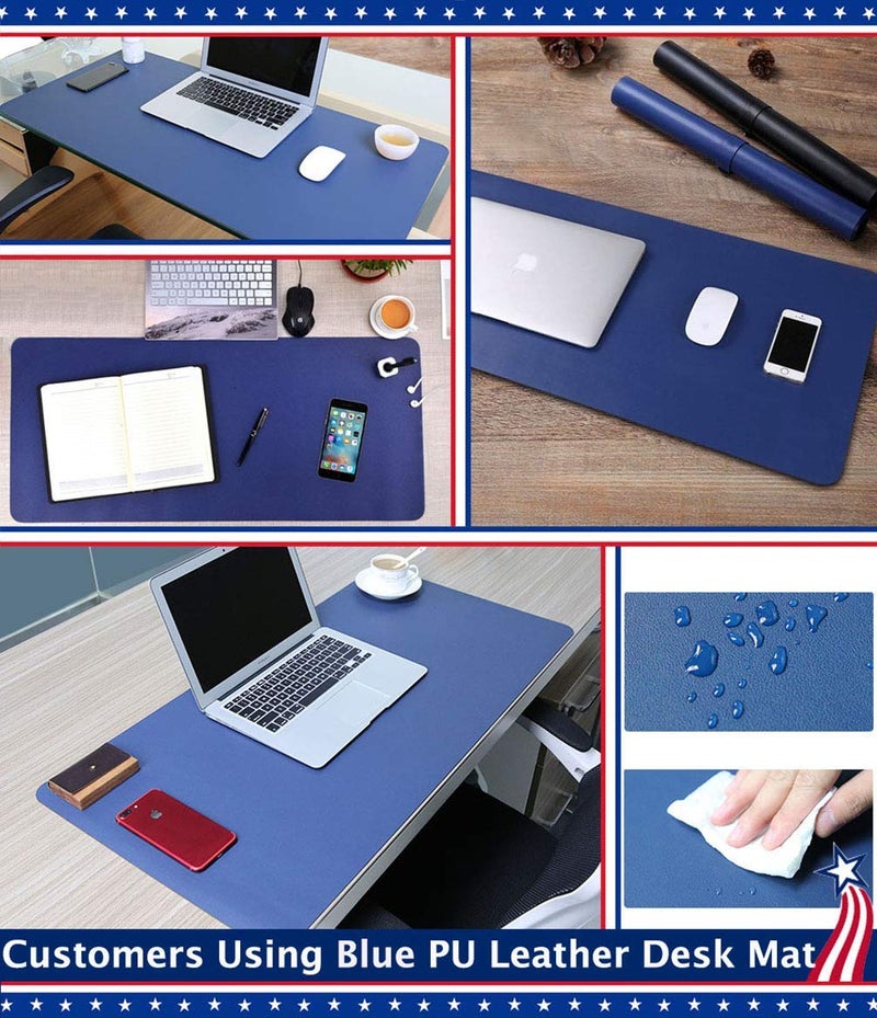 Easy Easy Life 24 X 60 Inch XL Desk Mat Desktop Protector Non-Slip PU Leather Desk Pad Blotter Laptop Computer Gaming Keyboard Mouse Pad Writing Mat Desk Cover for Women Men Kids Girls Rctangular Waterproof Black - Image 5